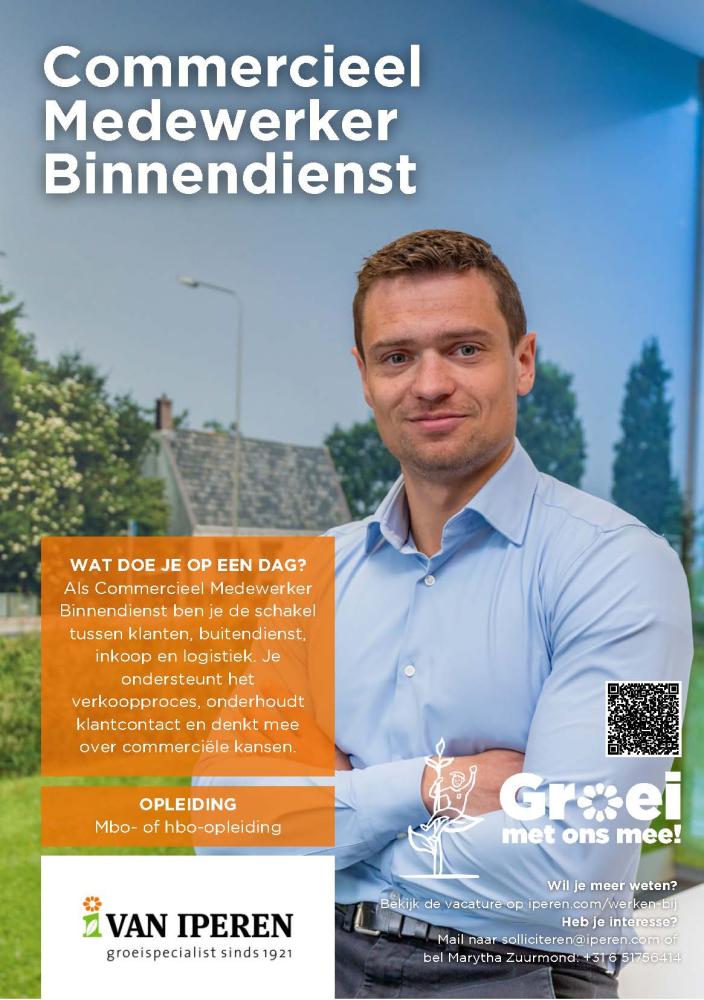 Commercieel Medewerker Binnendienst - Van Iperen